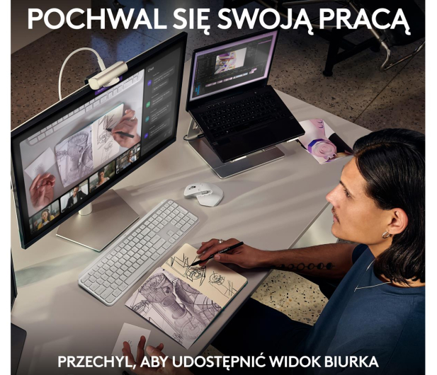 Logitech MX BRIO 4K jasnoszary - 1227569 - zdjęcie 12